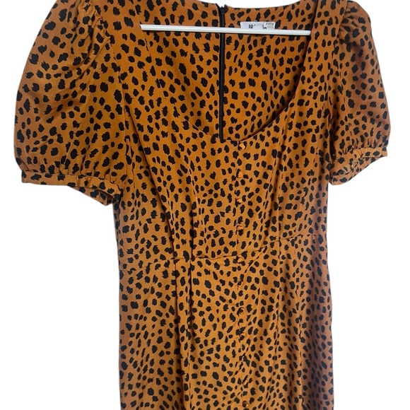 BB Dakota Leopard Puff Sleeve Dress, Size 2, Excellent condition! - Picture 7 of 12